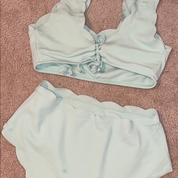 blue two piece bathing suit from ZAFUL - Picture 3 of 3